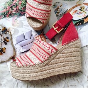 Marc Fisher Red 'Adalyn' Espadrille Sandals
